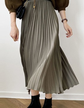 Pleats long skirt s139056